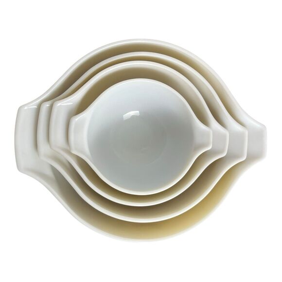 Set Of 4 Vintage Pyrex Forest Fancies Mushroom Cinderella Nesting Mixing Bowls - Picture 3 of 11